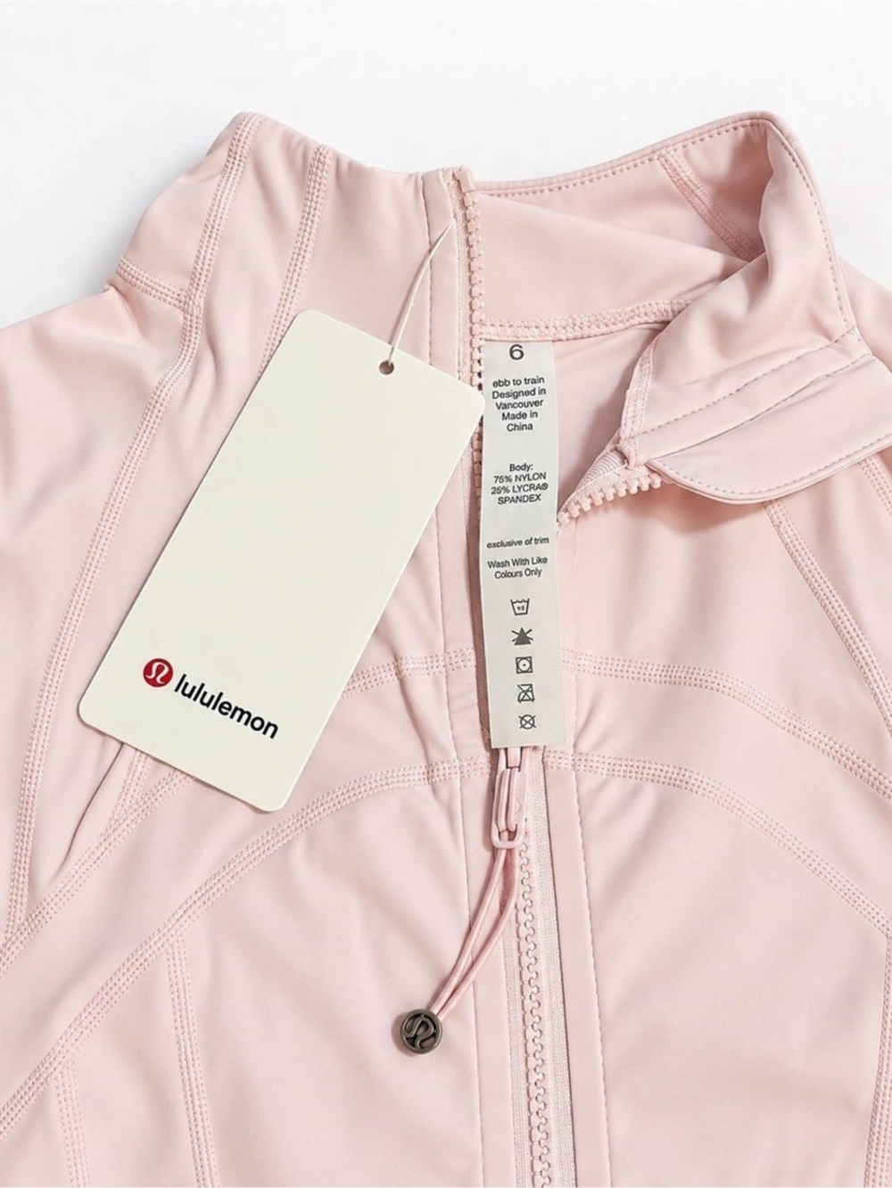 lululemon Ebb to Train Jacket *Abstract Pink Size 6 NWT